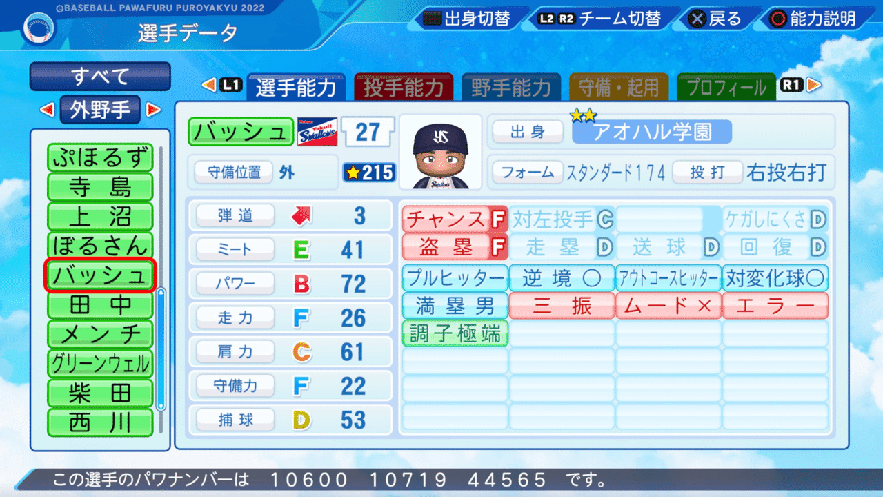ジョニー バッシュ セミマゲドン パワナンバー パワプロ22 トロオドン Yamashiro1944 Note ジョニー バッシュ セミマゲドン パワナンバー パワプロ22 トロオドン Yamashiro1944 Note