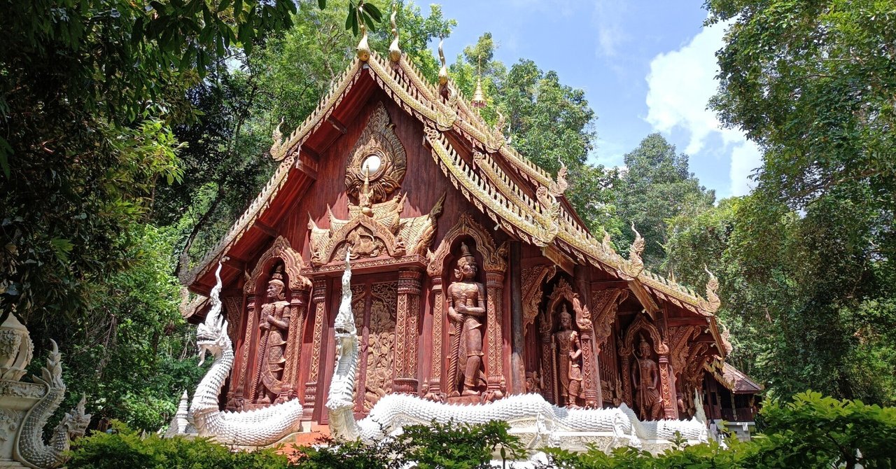 東南アジアの風景 (209) タイ｜チェンマイ郊外の新しい寺院が