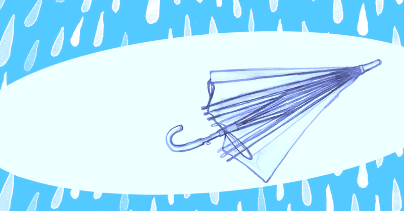 ビニール傘、差して歩くか置き傘するか:0144