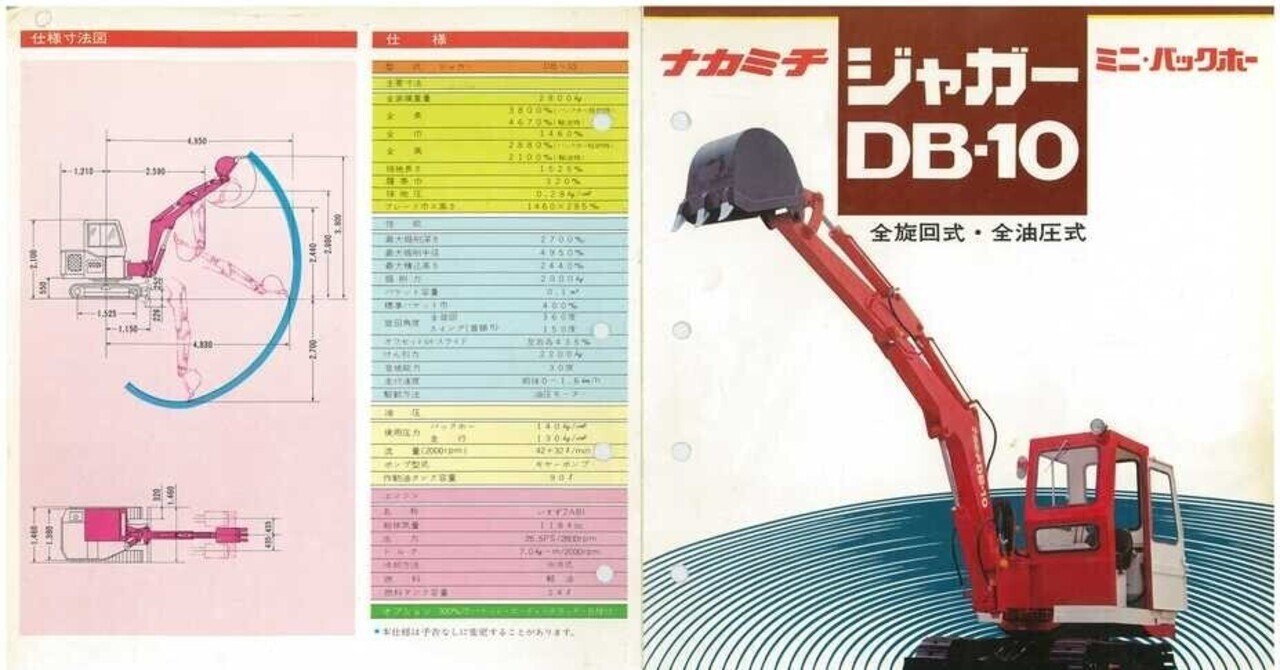 もも 中道機械産業/中道機械 ジャガーDB-10｜建設機械化ライブラリー
