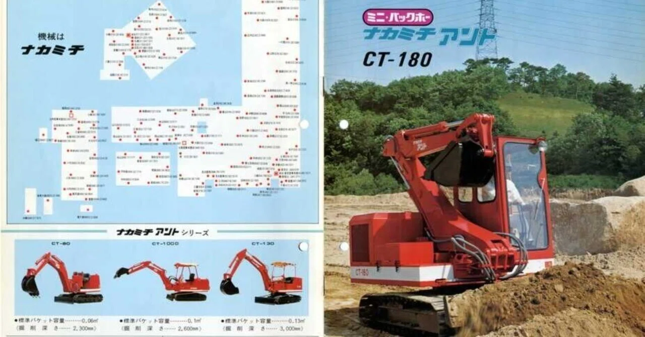中道機械産業/中道機械 ミニ・バックホー ナカミチ アント CT-180 