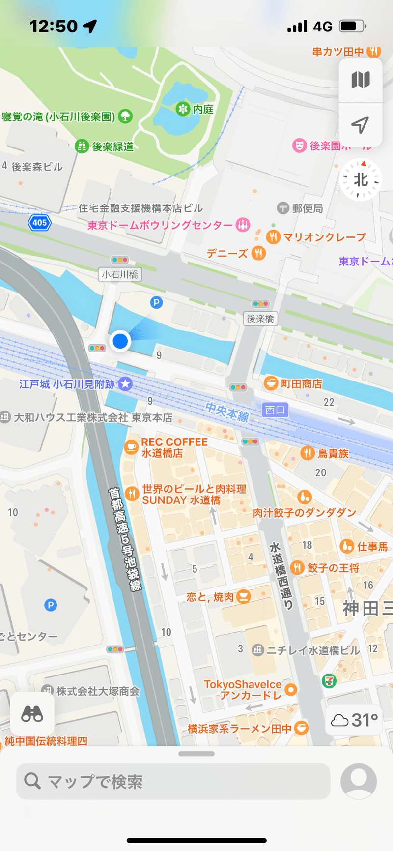 神田川日本橋川合流三崎橋地図