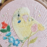 刺繍とインコ・琴璃―kotori―