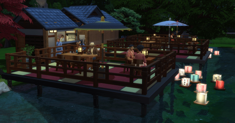 京都で川床。（The Sims4）