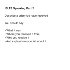 IELTS_Speaking Part 2_Prize
