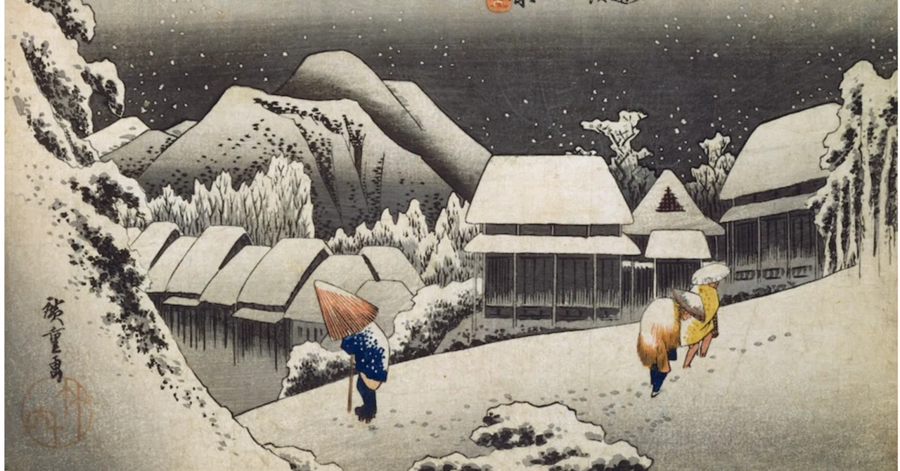 蒲原 夜之雪」−斜めの効果−『東海道五十三次』｜おうよう【浮世絵を