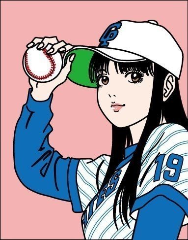 Illustratorでトレース練習してみた 野球女子 Naoko Ishikawa Note
