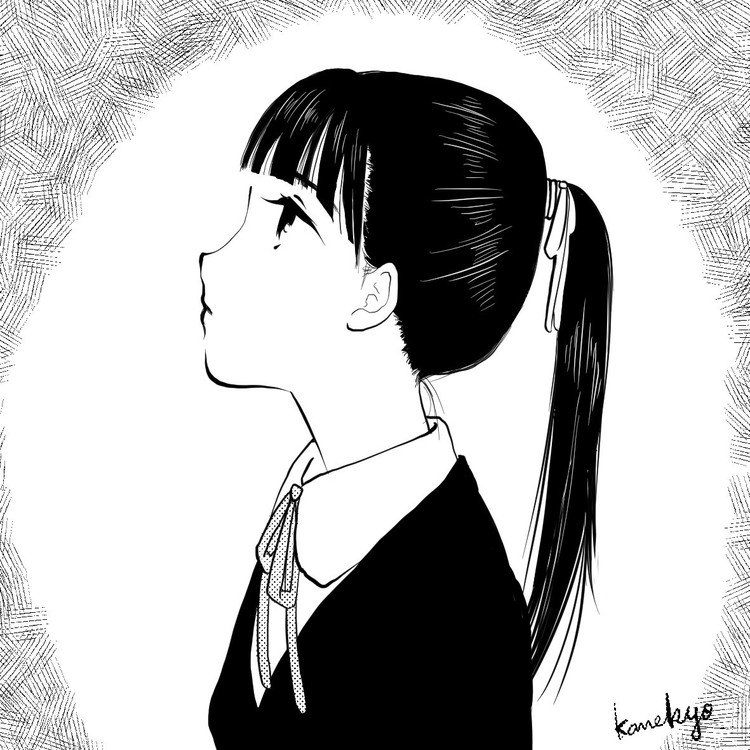 #美しい髪 #黒髪 #イラスト #女の子