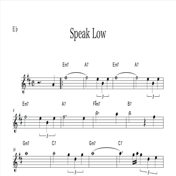 Speak Low」でのソロ例｜加度 克紘