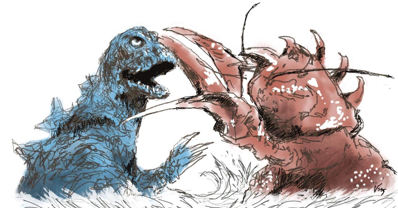 ゴジラシリーズ全作レビュー イラスト 7 ゴジラ エビラ モスラ南海の大決闘 Vintage In The Sandbox Note ゴジラシリーズ全作レビュー イラスト 7 ゴジラ エビラ モスラ南海の大決闘 Vintage In The Sandbox Note