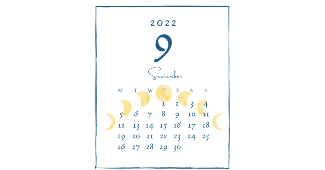 2022年9月のカレンダー｜PandaLabo/日付シート配信時々ねこ