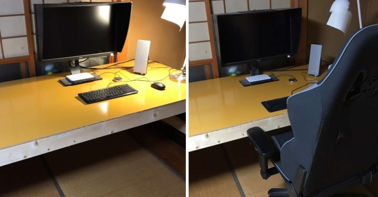 パソコンデスクの自作と ゲーミングチェアを買った話 黒大根くん2 0 Note