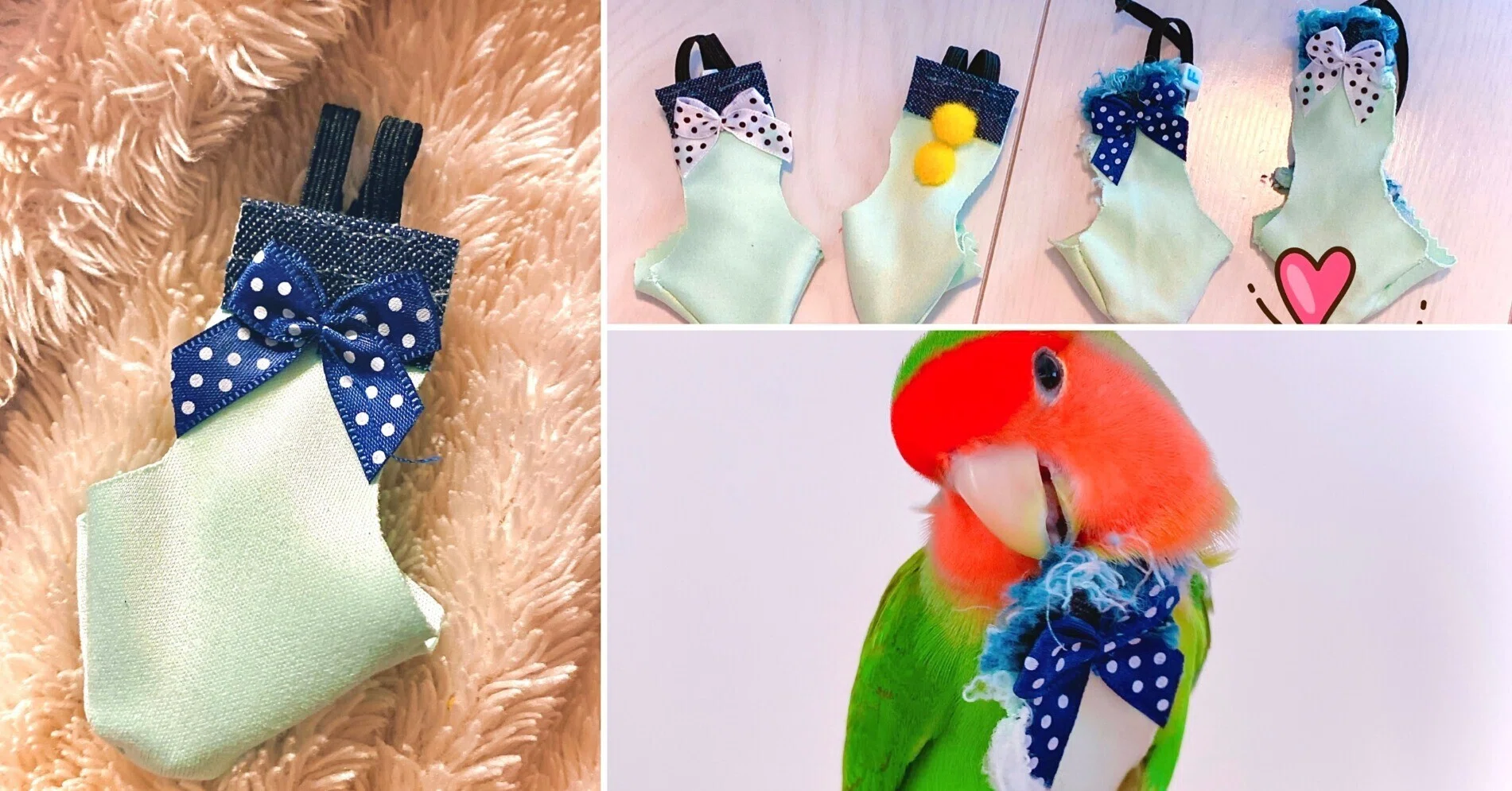 コザクラインコのバードスーツ製作｜株式会社リオ 制作部