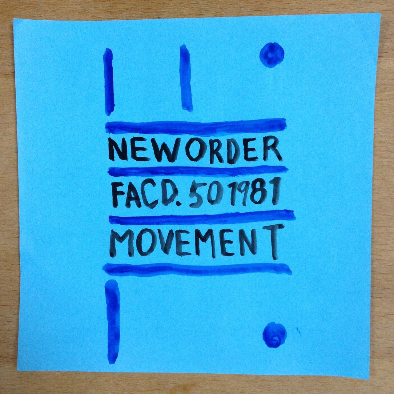 ジャケを絵の具で描いてみた】New Order - Movement(1981 UK:30)｜マサ