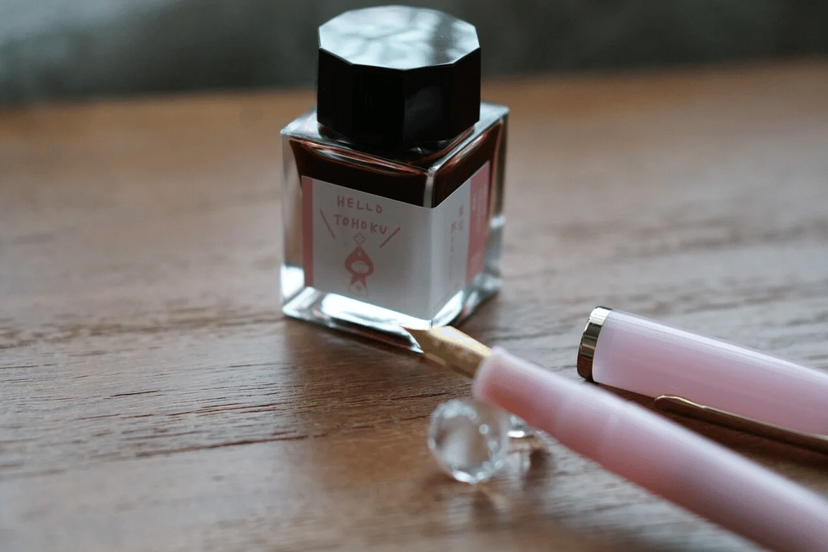 mizutamaさん 万年筆　NE6 春風、花びより 値下げしました mizutamaさんNE6コラボ_万年筆インクセット「春風、花びより