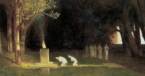 今日のART）「ヴァイオリンを弾く死神といる自画像」: アルノルト