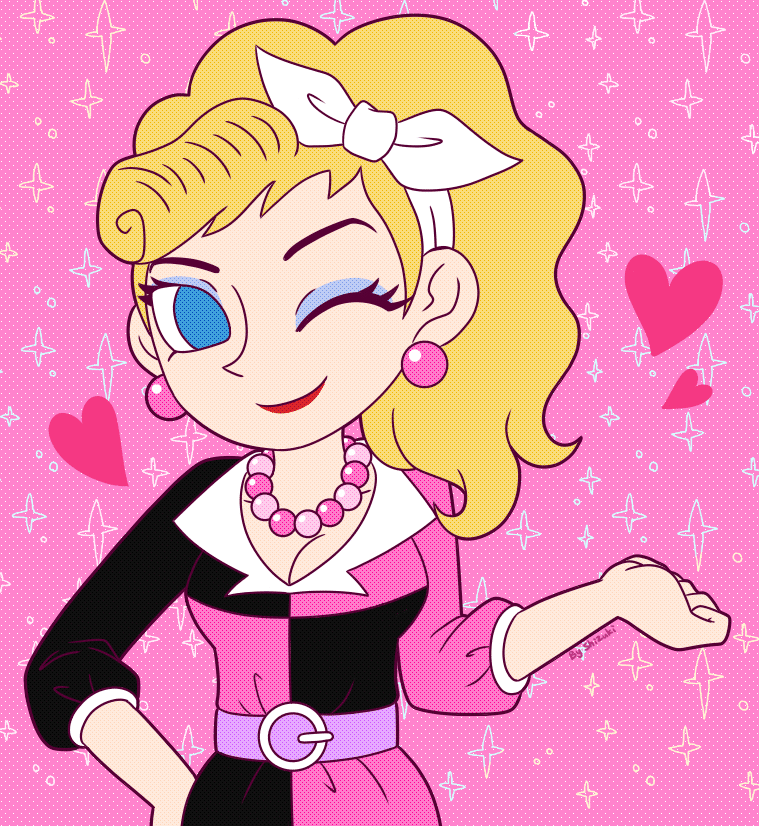 自キャラのヴィッキー トレンド紹介番組のMC兼、ビューティー＆ファッションカテゴリ担当と言う設定です｜詩月（雑多垢）