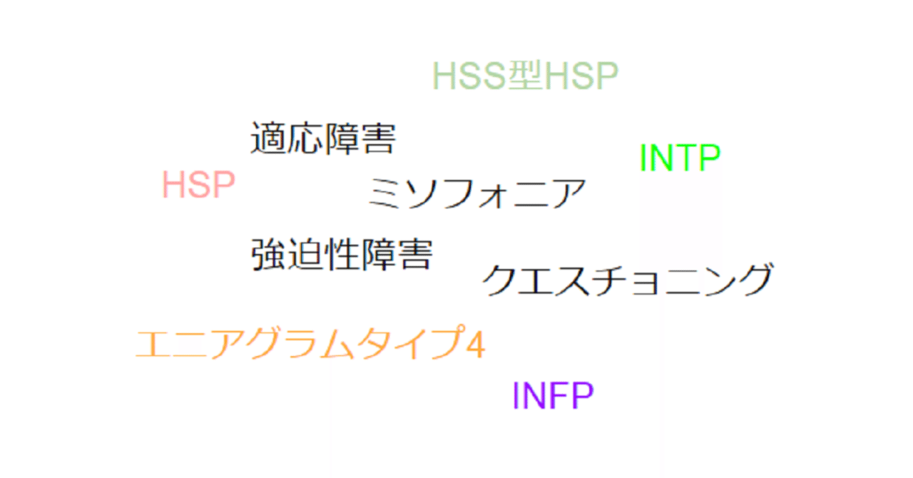 私を分類してみる ウゲツトーカ Note