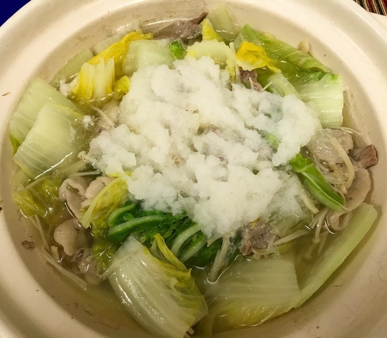 白菜と豚肉の みぞれ鍋 Yutaka Koshiba Note