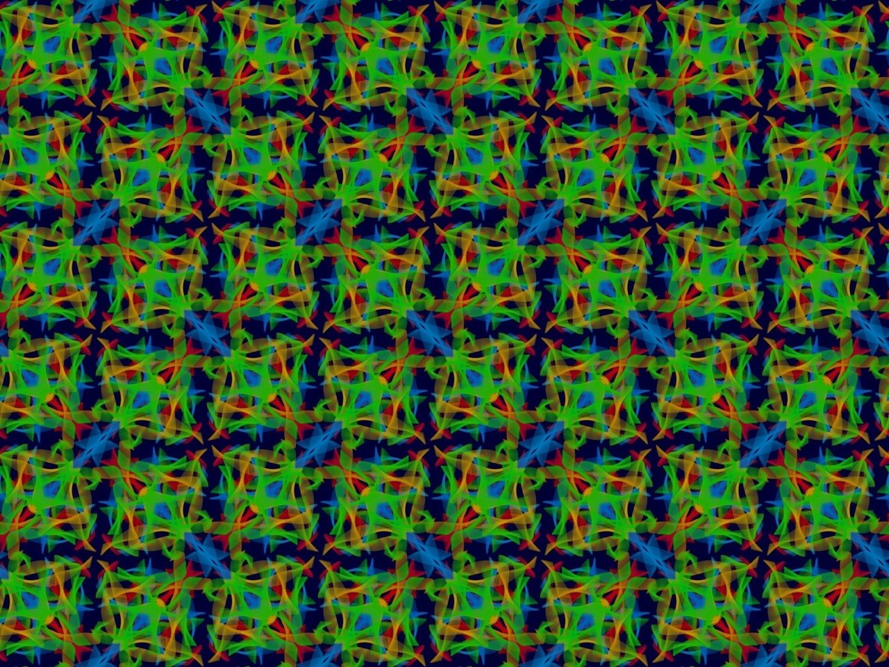 漢字の花天月地をseedにして作った幾何学模様 マーブル Note