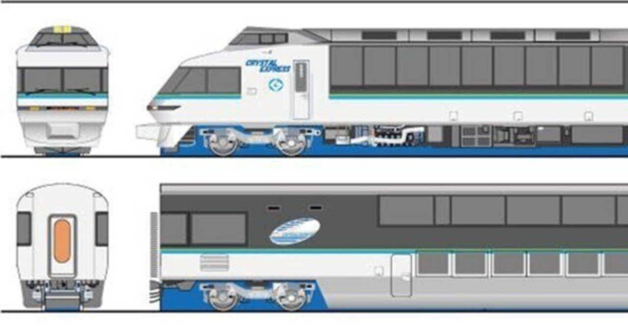 鉄道車両図 キハキハ183系5000番台「クリスタルエクスプレス」｜電鉄plus