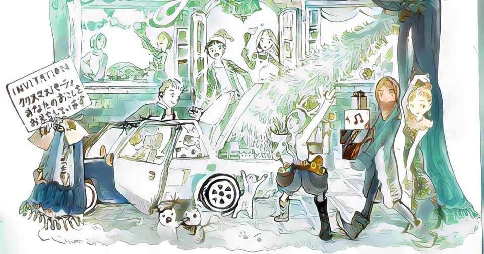 人工知能によるai自動着色のテスト1 3社比較 原画 クリスマスのイラスト 科学 知財コンテンツクリエイター 大樹七海 おおきななみ Note