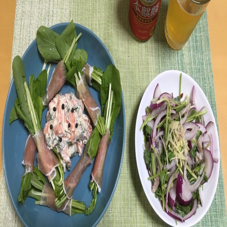 今日のおつまみはハーブと魚の組み合わせで ハーブおじさん Note
