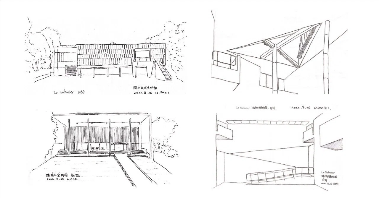 建築を描くのは楽しい | Sketch book 4｜久米岬 / 建築家 / 久米装枠舎