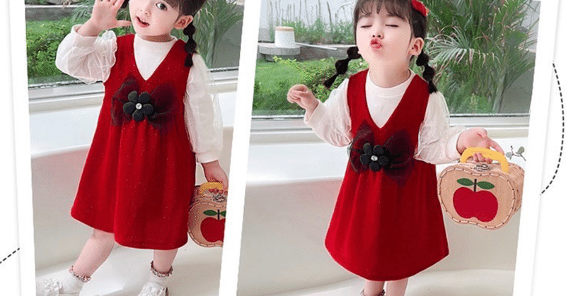 [子供服] 鮮やかなノースリーブワンピースドレスとランタンスリーブがかわいい女児用コーデ完成セットアップ 韓国子供服