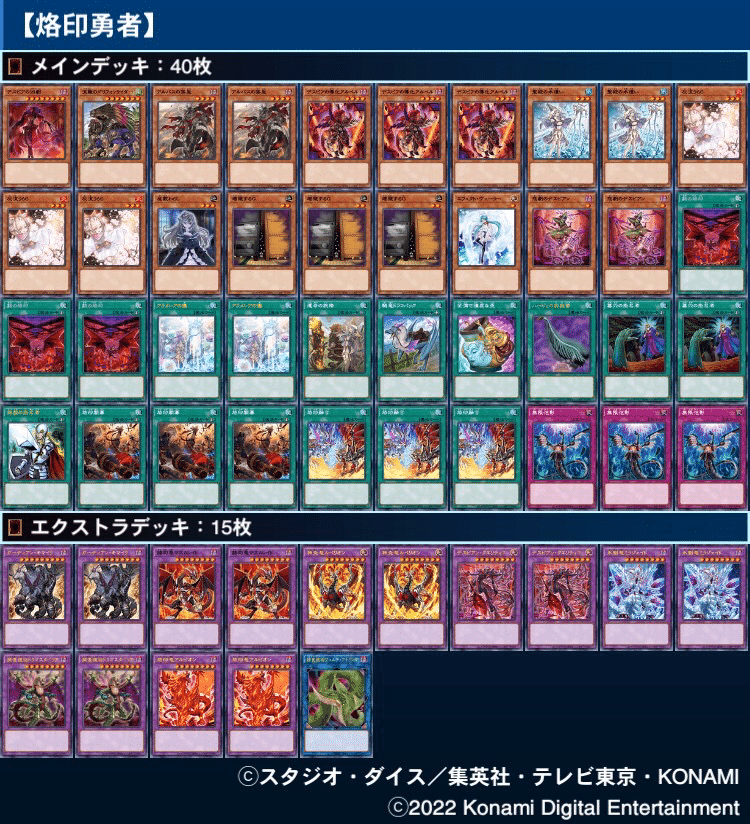 低価格で大人気の 最新本格構築 烙印デッキ 40枚+EX15枚 asakusa.sub.jp