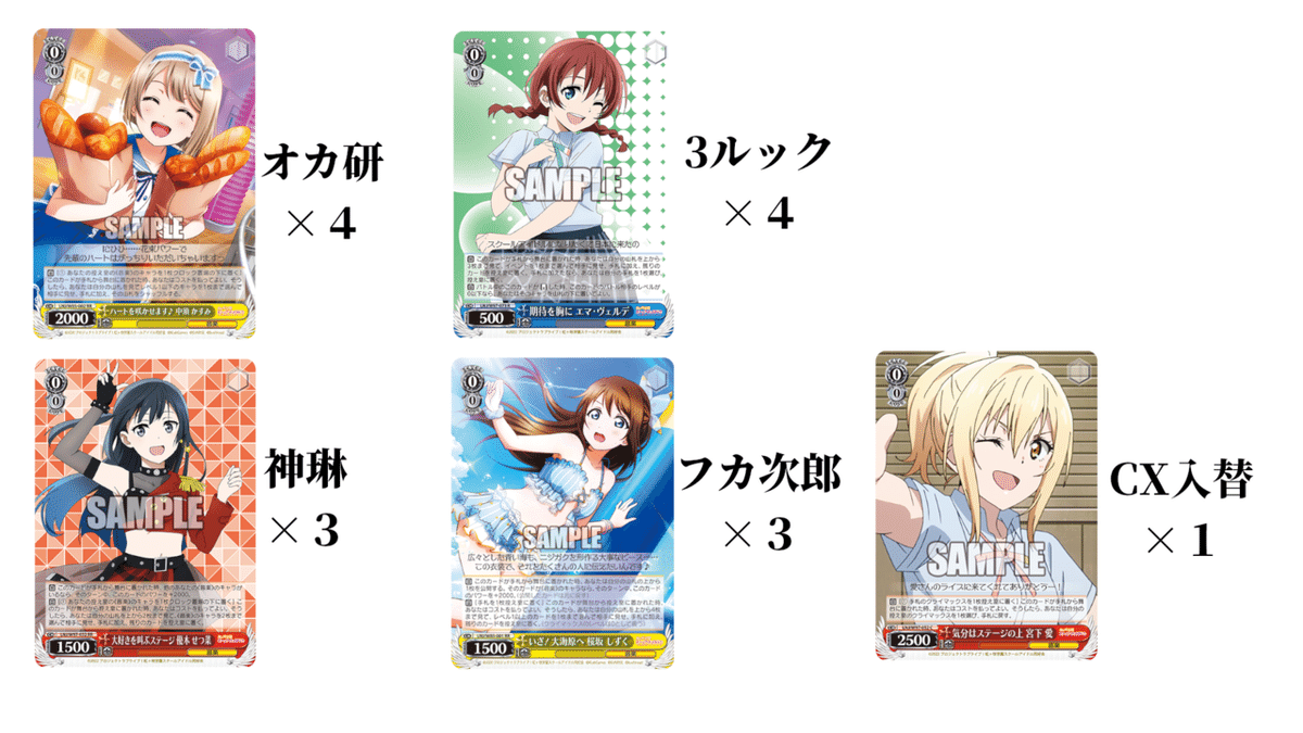 ヴァイスシュヴァルツ ラブライブ 虹ヶ咲 8電源デッキ