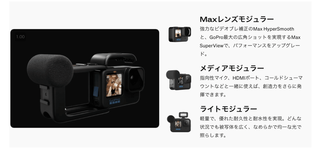 GoPro メディアモジュラー HERO9/10 ADFMD-001 鬱陶しく