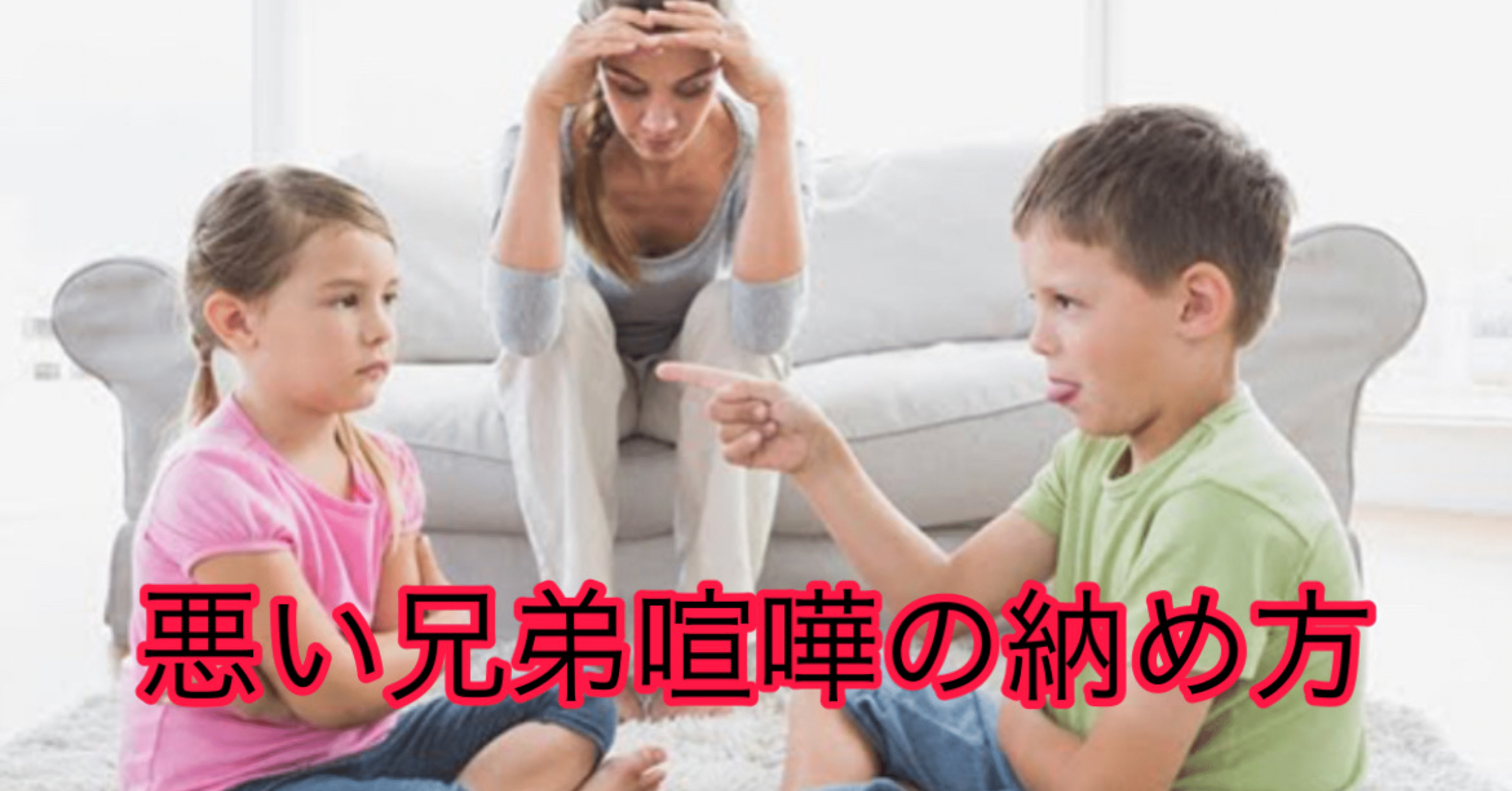 子育て 兄弟喧嘩の怒り方 カラスゴ Note