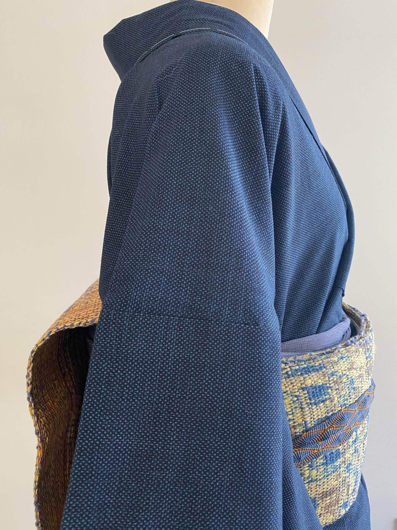 K0929 美品 逸品 希少 織の宝石 錦薩摩 蚊絣 木綿 小紋 K0929 美品 逸品 希少 織の宝石 錦薩摩 蚊絣 木綿 小紋