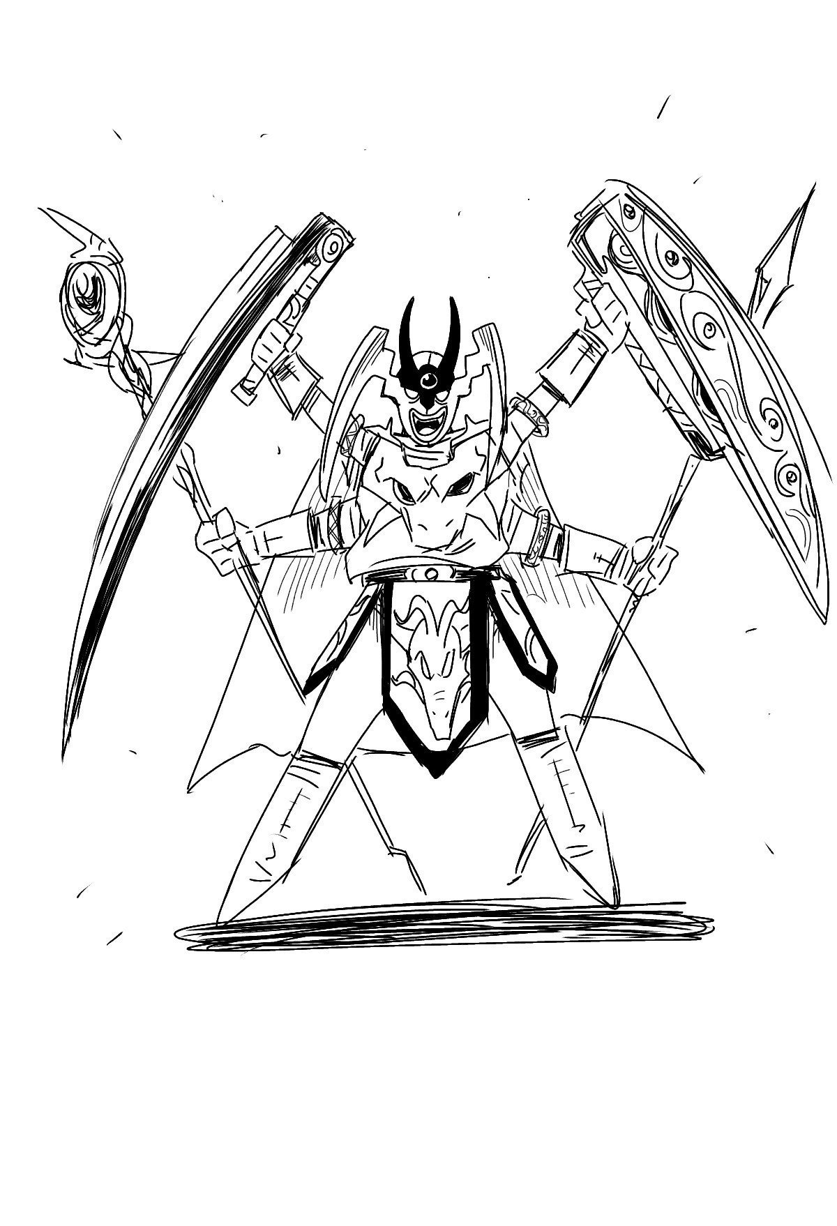 勇者が魔王を倒す伝説の武器があるように 魔王にも勇者を倒す魔伝説の武器があってもいいと思って 勇者倒しの伝説の魔王の剣や魔伝説の盾 魔伝説の兜 鎧などを 描いてみました 内藤伸二 漫画家 Note