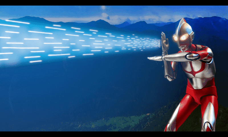 【習作】スペシウム光線【GIF】｜ブッキー｜note