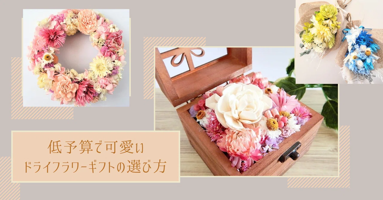 低予算で可愛いドライフラワーギフトの選び方 お花とアクセサリーのお店 サロンmonange福島市 Note
