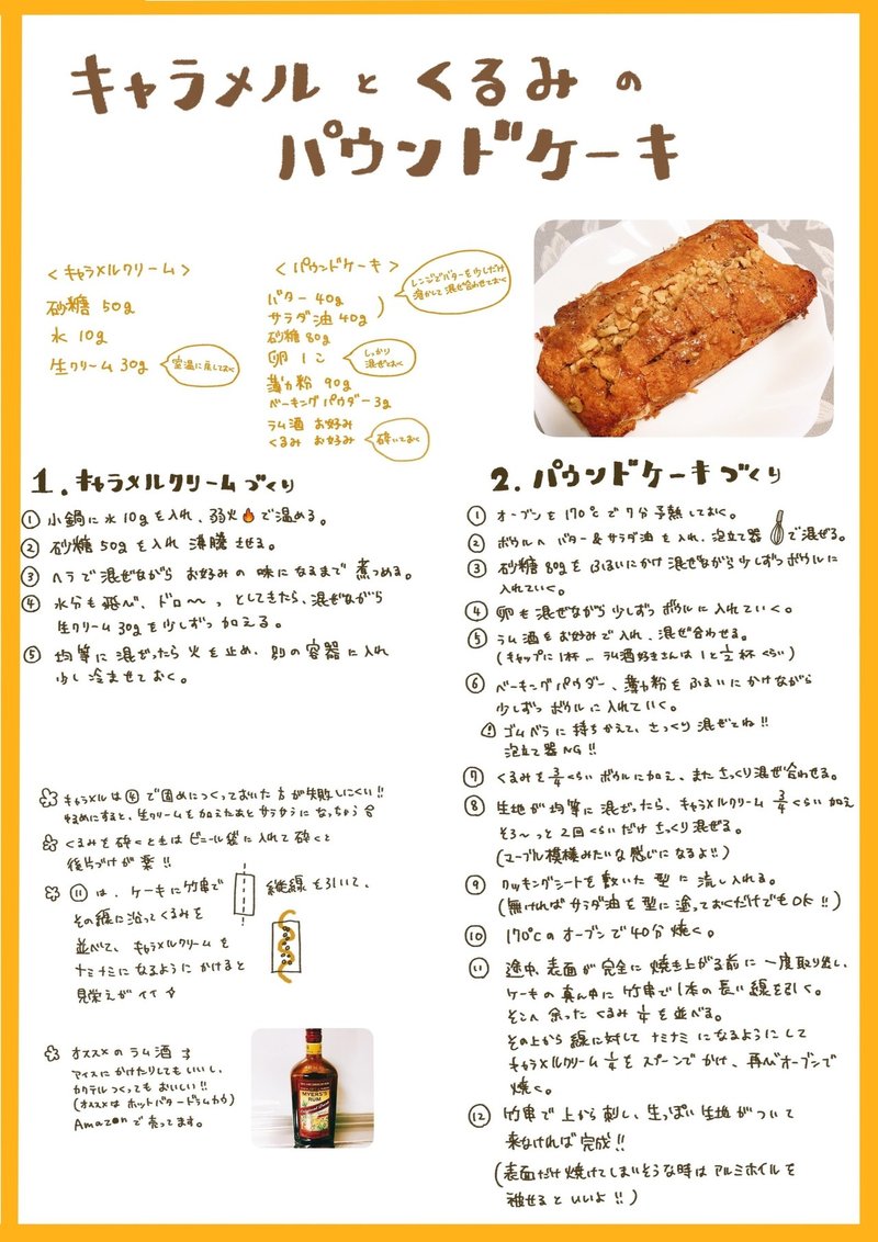 キャラメルとくるみのパウンドケーキ Synchkrie Note