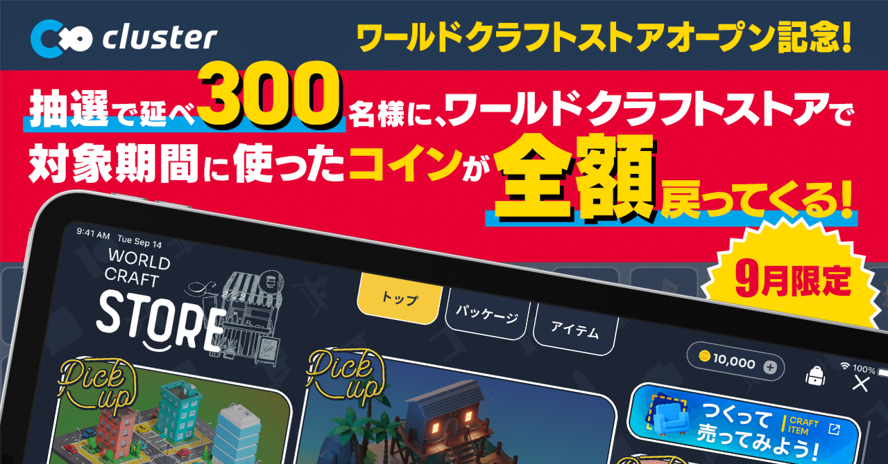クラスター CLUSTER BOX 2 DU特典 ワールドクラフトストアオープン記念！クラスターコイン全額