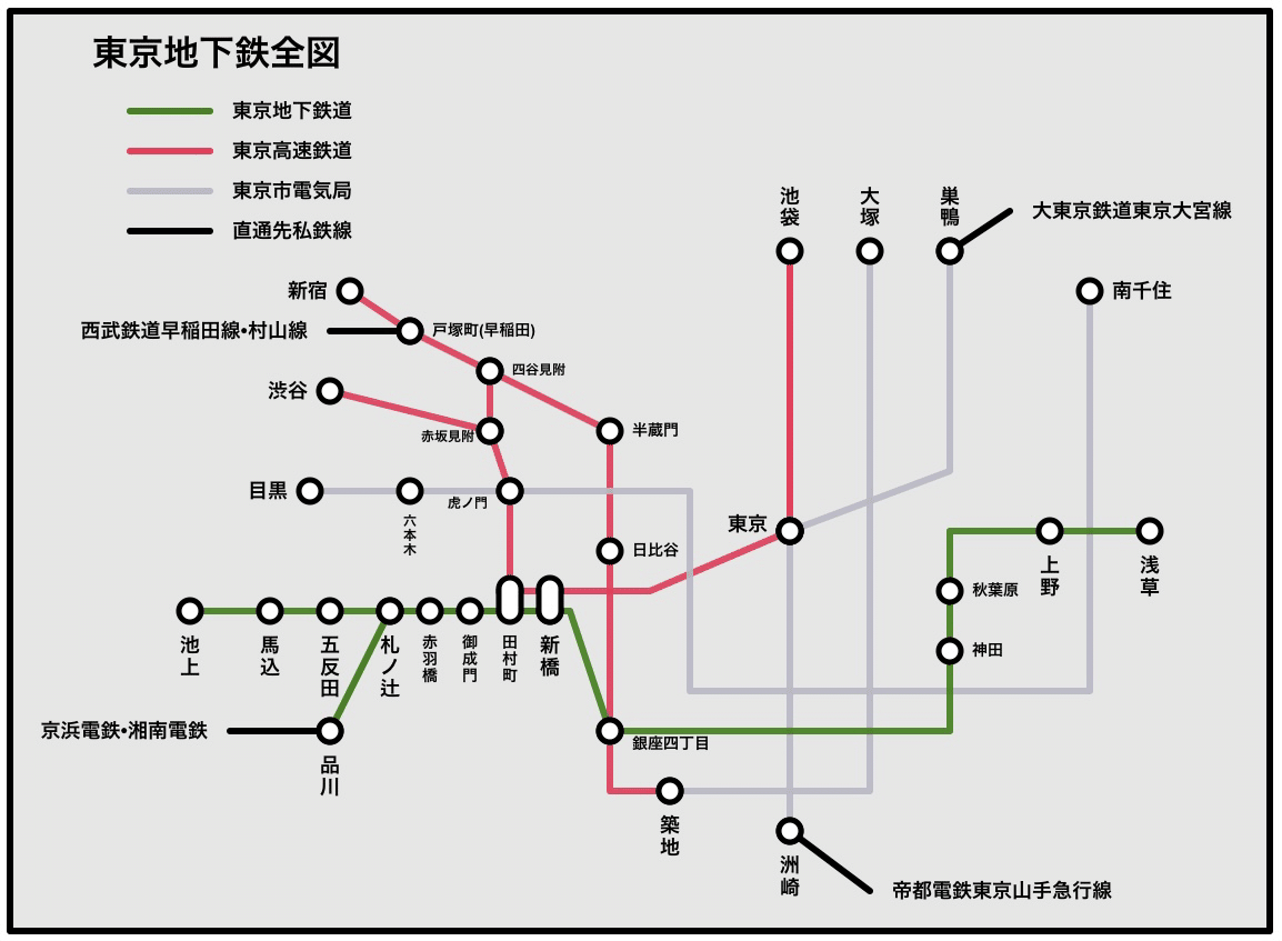 最強の戦前東京地下鉄計画の路線図の写真