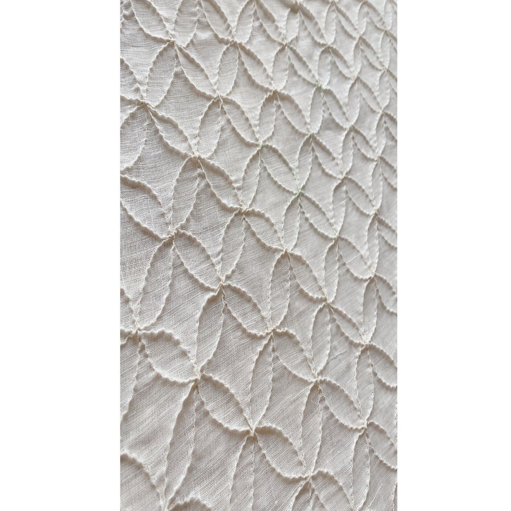 ポジャギ制作過程】モシのつまみ縫い七宝つなぎ 完成！｜pojagi*sono