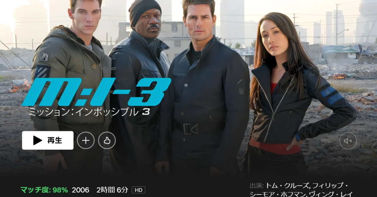 🎬 映画 トム・クルーズ『ミッション: インポッシブル3』(M:I