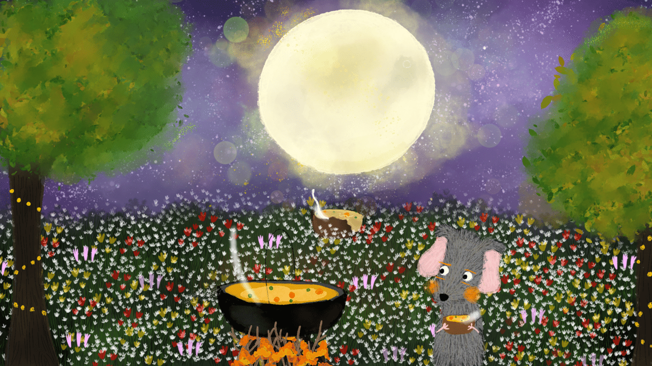 絵本制作編 ついに想いが届いて無事にお月様とお食事をするネズミさん Instagramでは動くよ フォローしてね イラスト 絵本 作品 眠れない夜に 私のコーヒー時間 Brownie Note