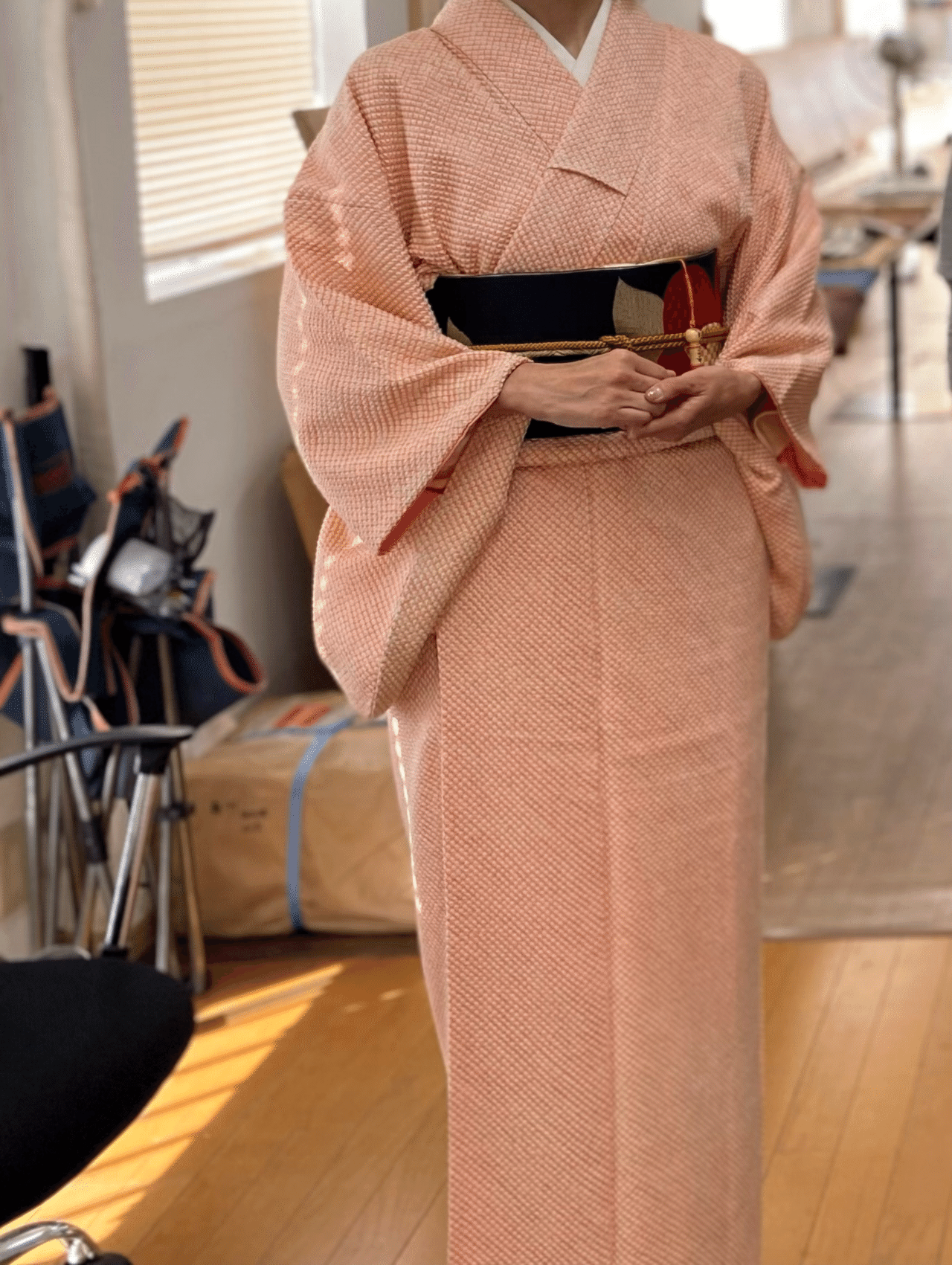 エッセンシャルコンフォート 京、突出し鹿の子総絞り(伝統工芸品