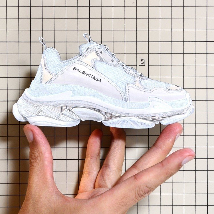 Shoes：01178 “BALENCIAGA” Triple S Clear Sole Trainer