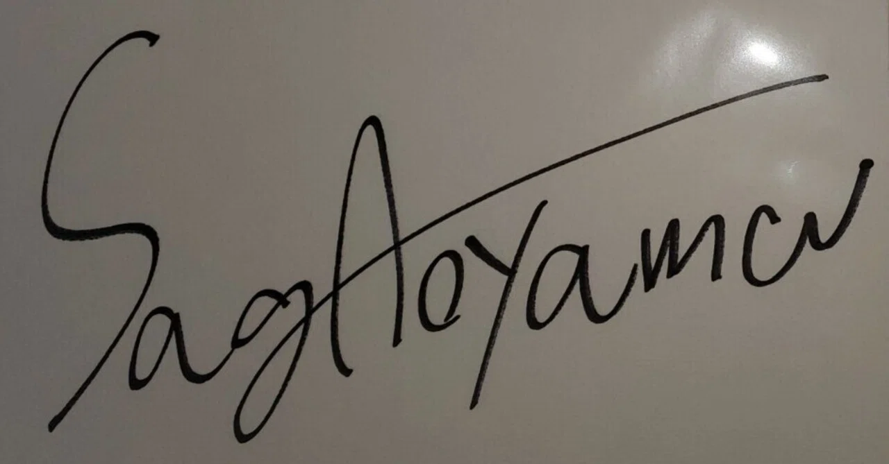 I received an autographed shikishi from Sagu Aoyama-sensei｜空目