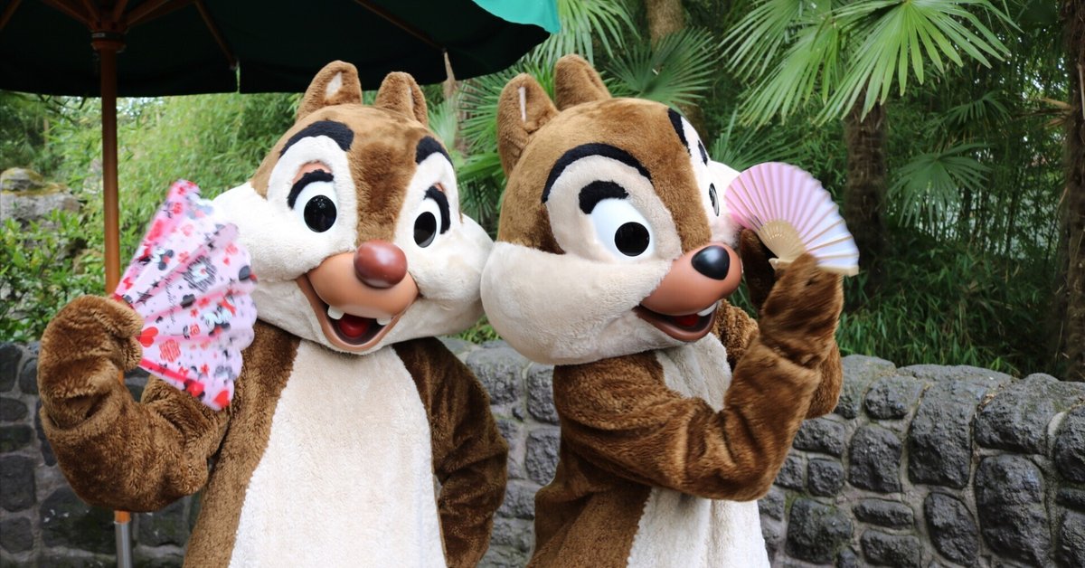 ディズニーランドパリ🏰チップとデールが扇子で踊る💃｜ミオルク