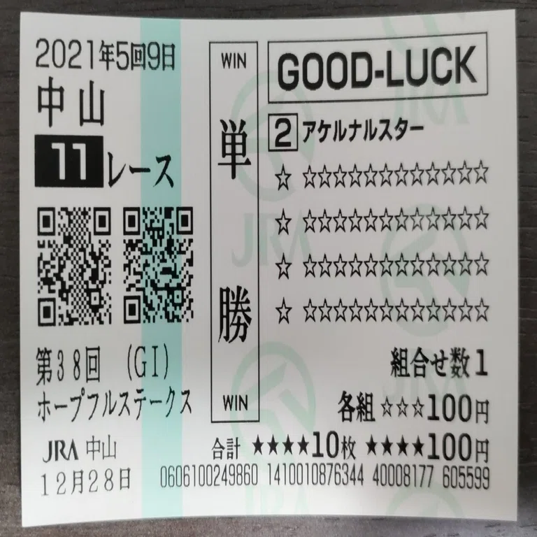 馬券 馬券アンソロジー あぁ…126万円買い直しの悲哀＝乗峯栄一の「競馬巴