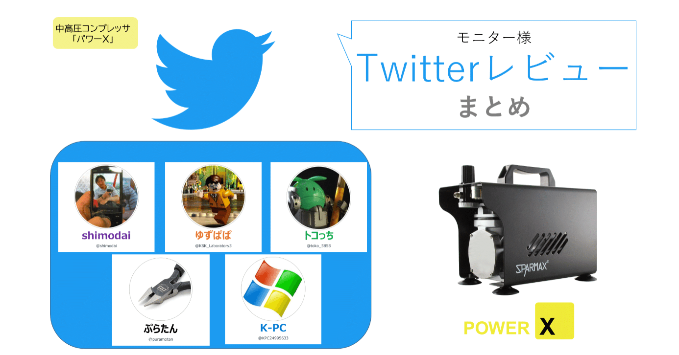 パワーXモニター様のTwitterレビューまとめ｜アネスト岩田株式会社