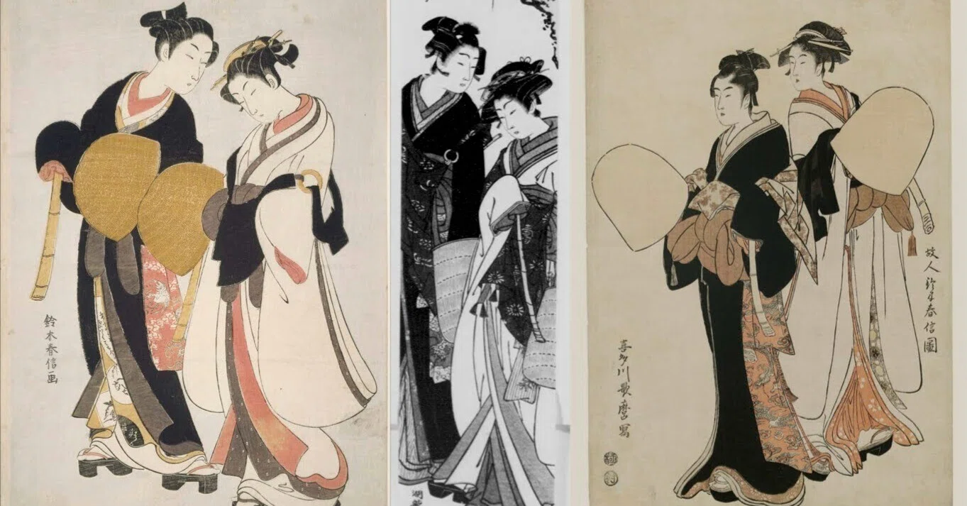 春信、湖龍斎、清長、歌麿の描く『伊達虚無僧姿の男女』|kataha 春信、湖龍斎、清長、歌麿の描く『伊達虚無僧姿の男女』|kataha